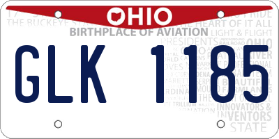 OH license plate GLK1185