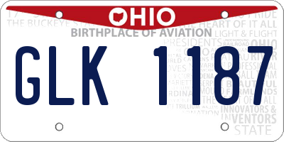 OH license plate GLK1187