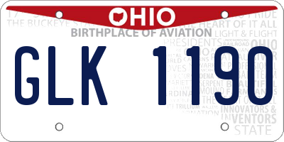 OH license plate GLK1190