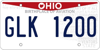 OH license plate GLK1200