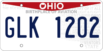OH license plate GLK1202