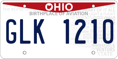 OH license plate GLK1210