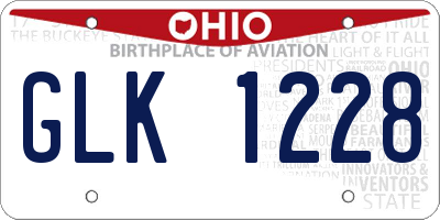 OH license plate GLK1228