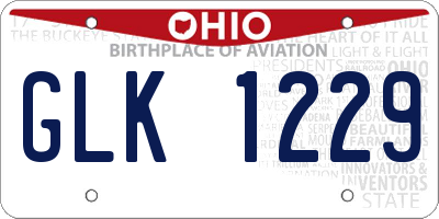 OH license plate GLK1229