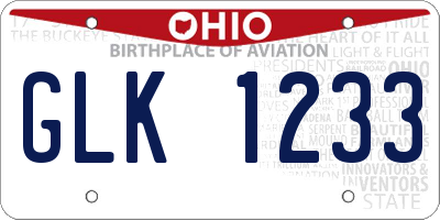OH license plate GLK1233