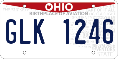 OH license plate GLK1246