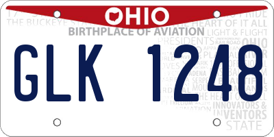 OH license plate GLK1248