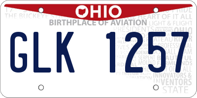 OH license plate GLK1257