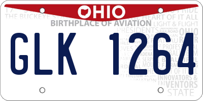 OH license plate GLK1264