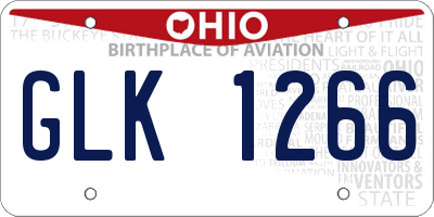 OH license plate GLK1266
