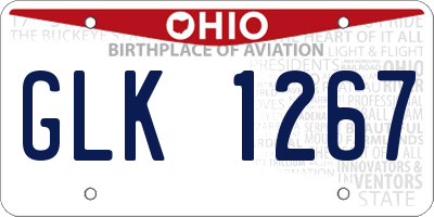 OH license plate GLK1267