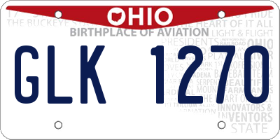 OH license plate GLK1270