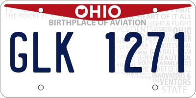 OH license plate GLK1271