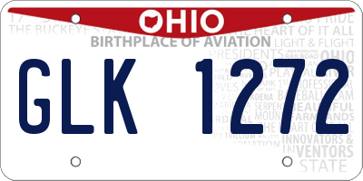 OH license plate GLK1272