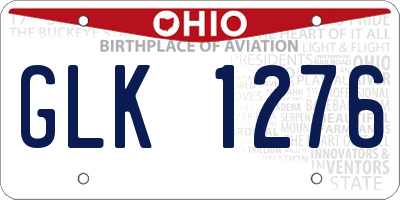 OH license plate GLK1276