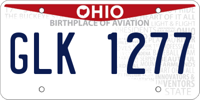 OH license plate GLK1277