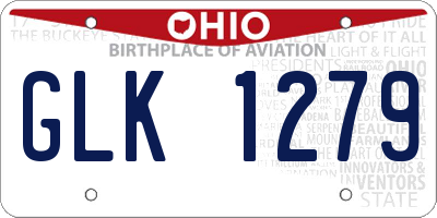 OH license plate GLK1279