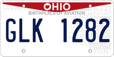OH license plate GLK1282