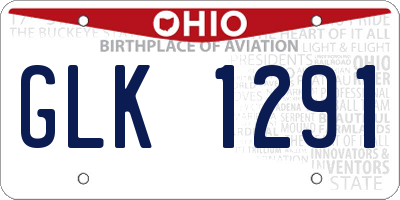 OH license plate GLK1291