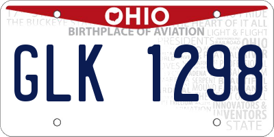 OH license plate GLK1298