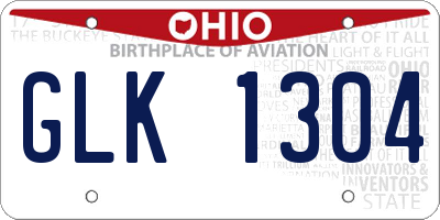 OH license plate GLK1304