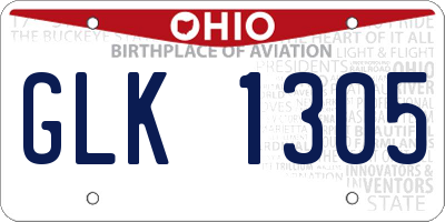 OH license plate GLK1305