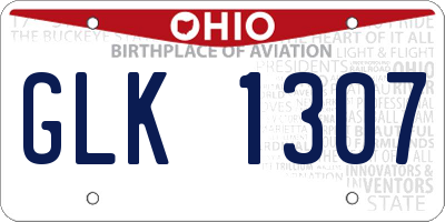 OH license plate GLK1307