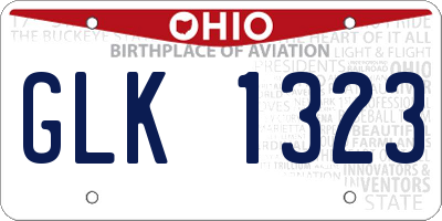 OH license plate GLK1323