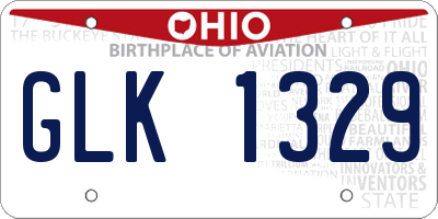 OH license plate GLK1329
