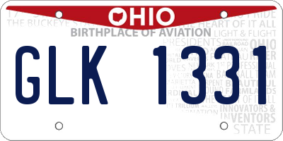 OH license plate GLK1331