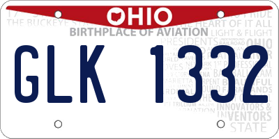 OH license plate GLK1332