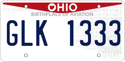 OH license plate GLK1333