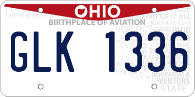 OH license plate GLK1336