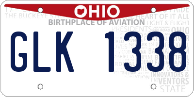 OH license plate GLK1338