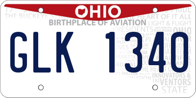 OH license plate GLK1340