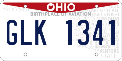 OH license plate GLK1341