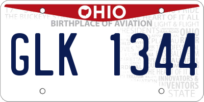 OH license plate GLK1344