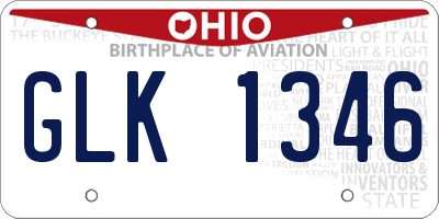 OH license plate GLK1346