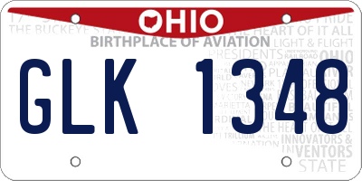 OH license plate GLK1348