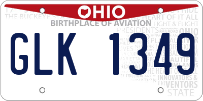 OH license plate GLK1349
