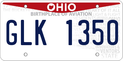 OH license plate GLK1350