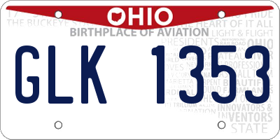 OH license plate GLK1353