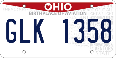OH license plate GLK1358