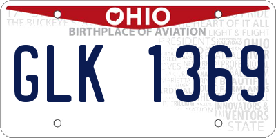 OH license plate GLK1369