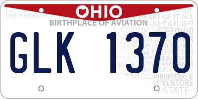 OH license plate GLK1370