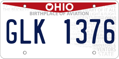 OH license plate GLK1376
