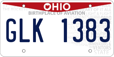 OH license plate GLK1383