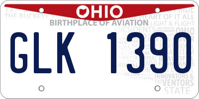 OH license plate GLK1390