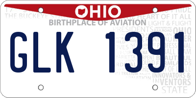 OH license plate GLK1391