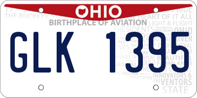 OH license plate GLK1395